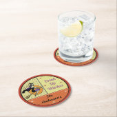 Personalisiertes Vintages Halloween Runder Pappuntersetzer (Vor Ort)