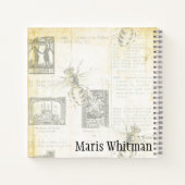 Personalisiertes Vintages HonigbienenNotebook Notizblock (Rückseite)