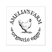 Personalisiertes Vintages Hühnereier Permastempel (Design)