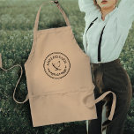 Personalisiertes Vintages Hühnereier Schürze<br><div class="desc">Entwerfen Sie Ihre eigene Vintage Farmhouse Chicken Egg Adult Schürze, ein charmantes und nostalgisches Accessoire, das Ihnen eine Touch von rustikaler Eleganz in Ihre Bauernküche. Inspiriert von einer herrlichen Landschaftsästhetik, verbindet diese Schürze den zeitlosen Charme botanischer Details mit der Hühnerdarstellung für ein spielerisches und fröhliches Design. Das langlebige Gewebe schützt...</div>