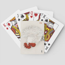 Personalisiertes Vintages japanisches Hühnerrooste Spielkarten