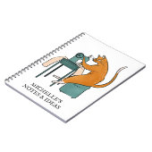 Personalisiertes Vintages Katzennähen Notizblock (Linke Seite)