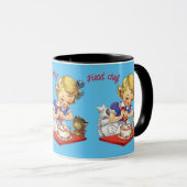 Personalisiertes Vintages Mädchen backen Tasse (VorderseiteRechts)