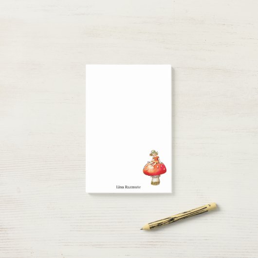 Personalisiertes Vintages Märchendienzimmer Post-it Klebezettel (Auf Schreibtisch)