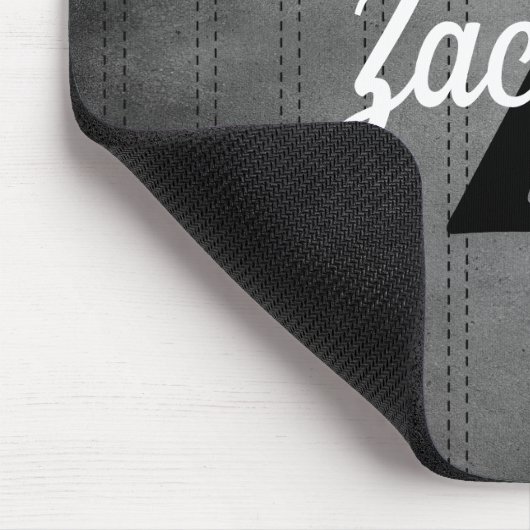 Personalisiertes Vintages Pinstripe Retro Monogram Mousepad (Ecke)