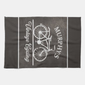 Personalisiertes Vintages Radfahren Retro-Fahrrad Geschirrtuch (Horizontal)