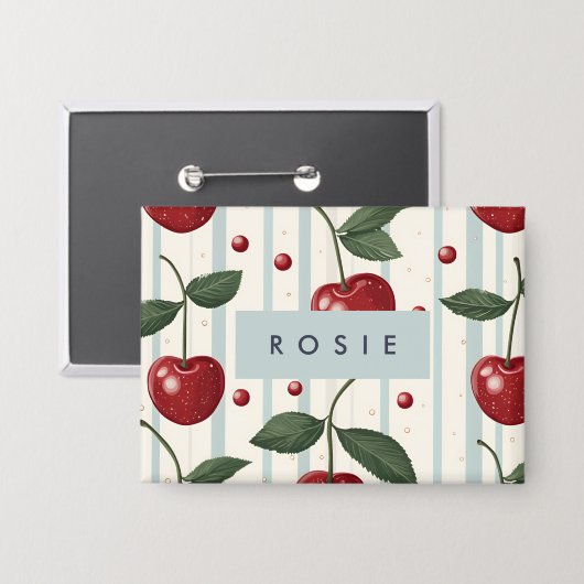 Personalisiertes Vintages Retro-Rotkrebsmuster Button (Vorderseite/Rückseite)