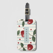 Personalisiertes Vintages Retro-Rotkrebsmuster Gepäckanhänger (Vorderseite Vertikal)