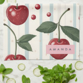 Personalisiertes Vintages Retro-Rotkrebsmuster Geschirrtuch (Gefaltet)