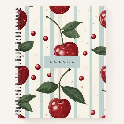 Personalisiertes Vintages Retro-Rotkrebsmuster Notizblock (Vorderseite)