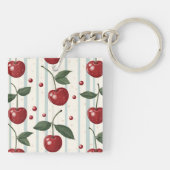 Personalisiertes Vintages Retro-Rotkrebsmuster Schlüsselanhänger (Rückseite)