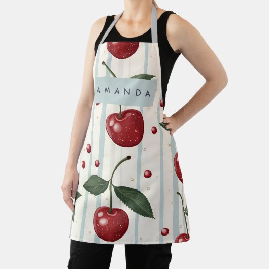 Personalisiertes Vintages Retro-Rotkrebsmuster Schürze (InSitu)