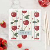 Personalisiertes Vintages Retro-Rotkrebsmuster Serviette (Beispiel)