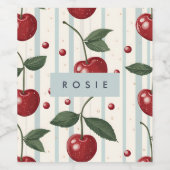 Personalisiertes Vintages Retro-Rotkrebsmuster Weinetikett (Einzelnes Label)