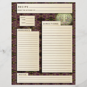 Personalisiertes Vintages Rezept Kochbuch