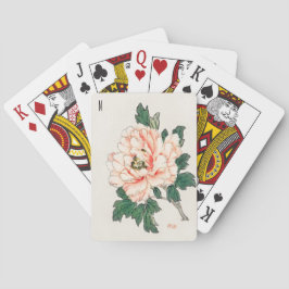 Personalisiertes Vintages Rosa und Biene Spielkarten