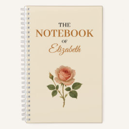 Personalisiertes Vintages Rose-Notebook | Individu Notizblock