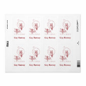 Personalisiertes Vintages Rotes Owl-Buchzeichen (Vorne)