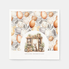 Personalisiertes Vintages rustikales Ostern Serviette