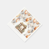 Personalisiertes Vintages rustikales Ostern Serviette (Ecke)