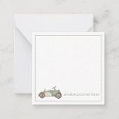 Personalisiertes Vintages Spielzeugauto Mitteilungskarte (Vorderseite)