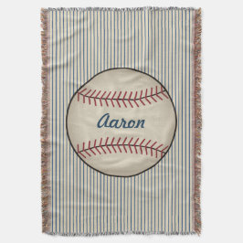 Personalisiertes Vintages Sportgeschenk für Baseba Decke