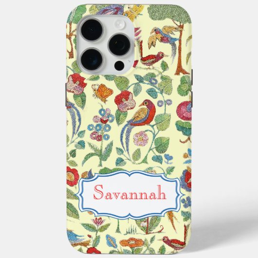 Personalisiertes Vintages Stickmuster-iPhone Case-Mate iPhone Hülle (Rückseite)