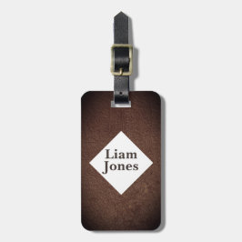 Personalisiertes Vintages Tan Leder Druckgepäck Gepäckanhänger