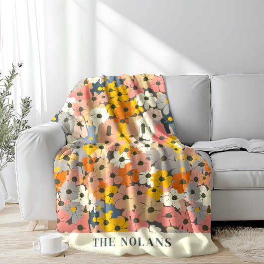 Personalisiertes Vintages Vliesschwarz Fleecedecke
