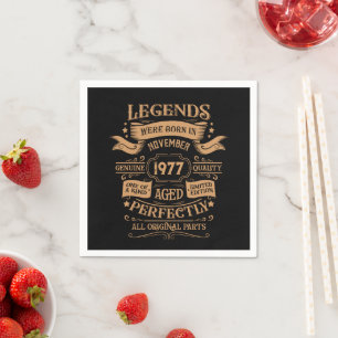 Personalisiertes Vintages Whiskey-Party 45. Geburt Serviette