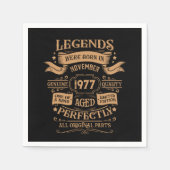 Personalisiertes Vintages Whiskey-Party 45. Geburt Serviette (Vorderseite)