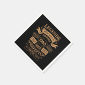 Personalisiertes Vintages Whiskey-Party Serviette (Ecke)