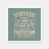 Personalisiertes Vintages Whiskey-Party zum 65. Ge Serviette (Vorderseite)