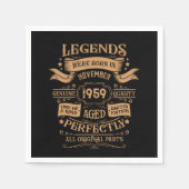 Personalisiertes Vintages Whiskey-Party zum 65. Ge Serviette (Vorderseite)