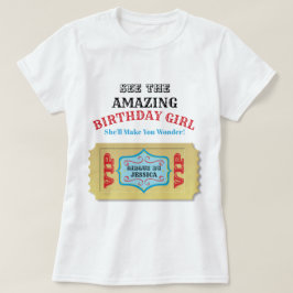 Personalisiertes Vintages Zirkus-Geburtstags-Shirt T-Shirt