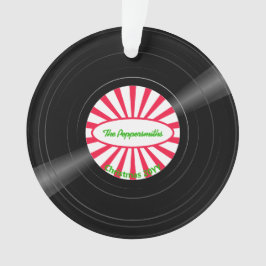 Personalisiertes Vinyl Record Red Sternexplosion F Ornament