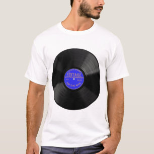 Personalisiertes Vinyl-Schallplatten Unisex T-Shir T-Shirt