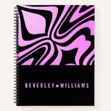 Personalisiertes Violet & Black Spiral Notebook