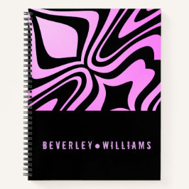 Personalisiertes Violet & Black Spiral Notebook Notizblock