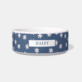 Personalisiertes Violett und weißes Daisy-Muster Napf