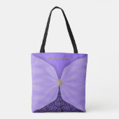 Personalisiertes violettes Juwel-Textil-Illusions- Tasche (Rückseite)