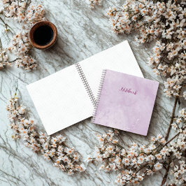 Personalisiertes violettes Marmornotizbuch Notizblock