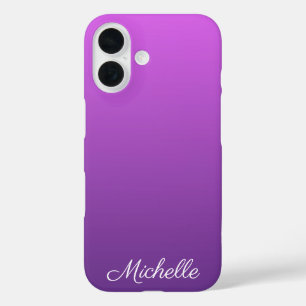 Personalisiertes violettes Ombre iPhone 16 Hülle