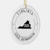 Personalisiertes Virginia-Ornament Keramik Ornament (Rechts)