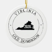 Personalisiertes Virginia-Ornament Keramik Ornament (Vorne)