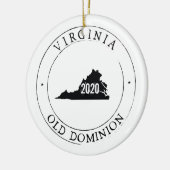 Personalisiertes Virginia-Ornament Keramik Ornament (Links)