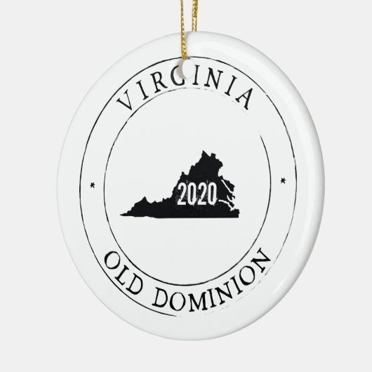 Personalisiertes Virginia-Ornament Keramik Ornament (Links)