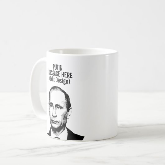 PERSONALISIERTES VLADIMIR PUTIN KAFFEETASSE (Vorderseite Links)