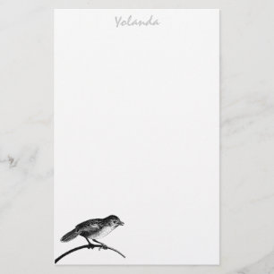 Personalisiertes Vogelpapier Briefpapier