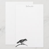 Personalisiertes Vogelpapier Briefpapier (Vorne/Hinten)